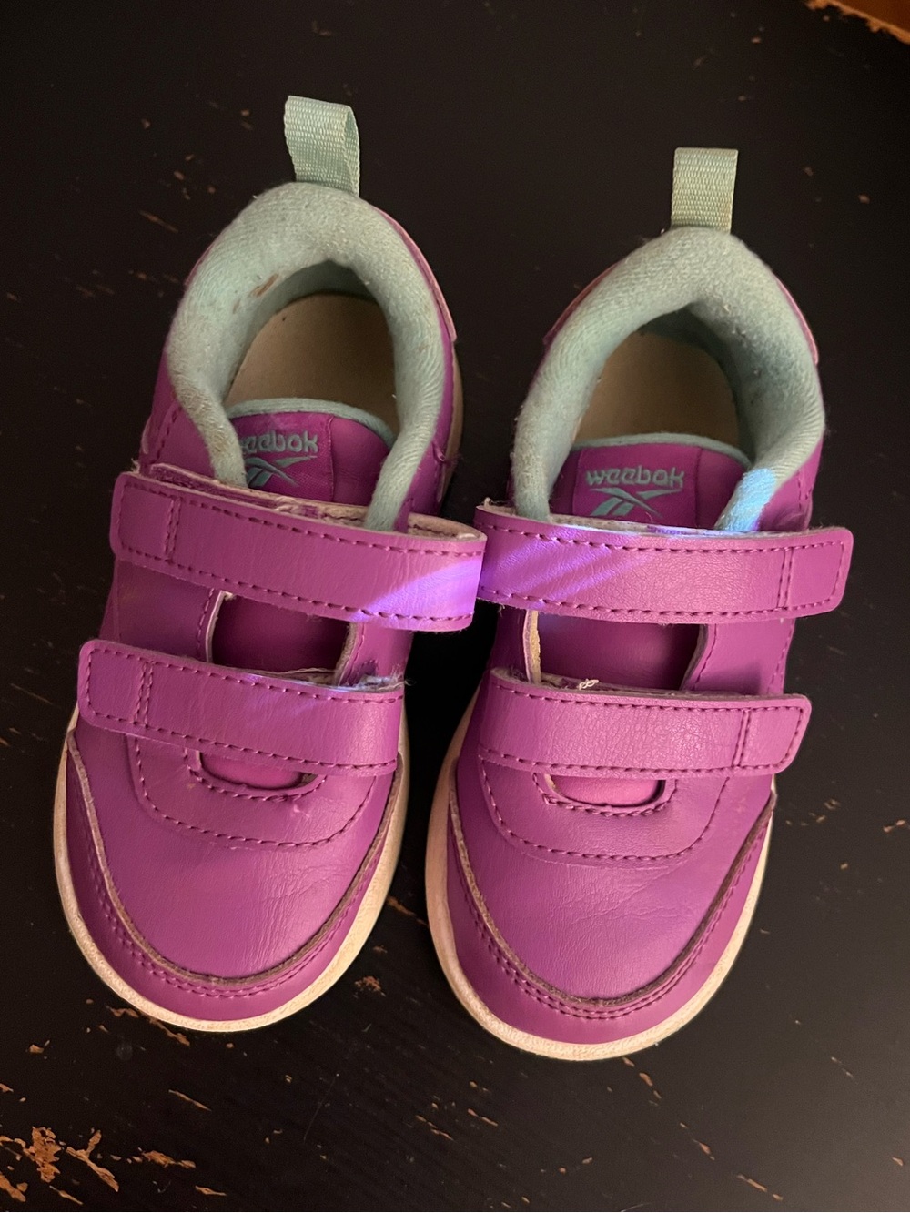 Purple Velcro Reeboks Weeboks - Picture 3 of 4
